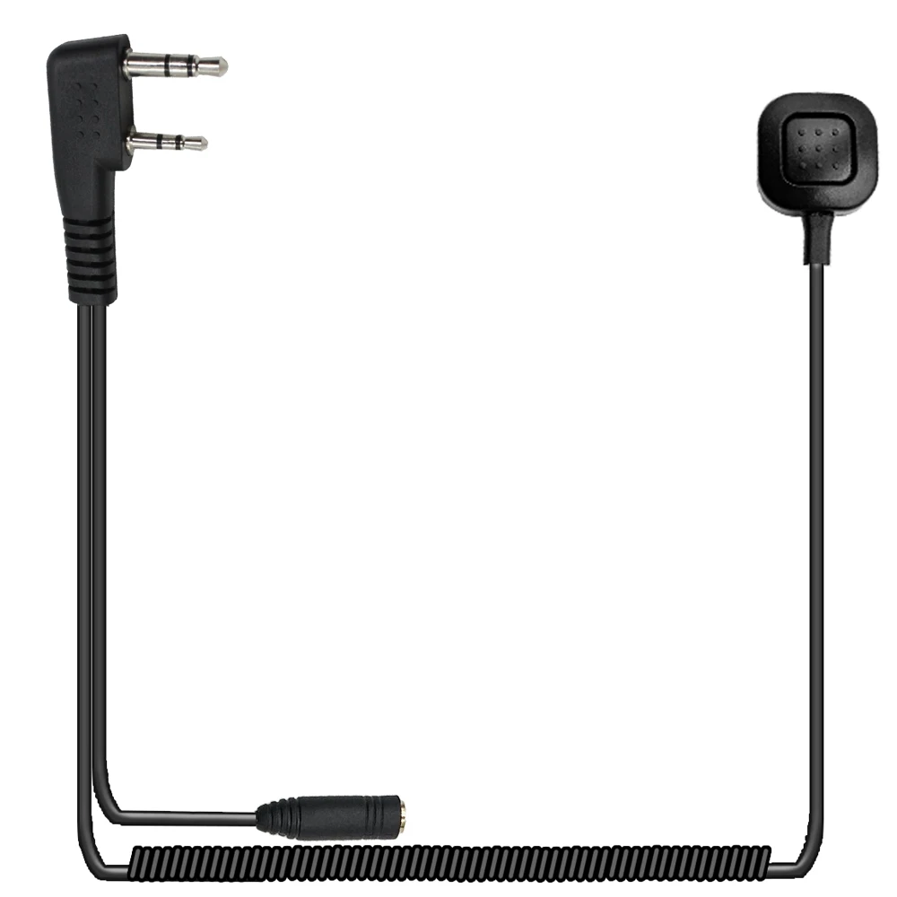 2-контактный K1 до 3 5 мм Женский аудио-кабель для наушников TYT Baofeng Quansheng Walkie Talkie