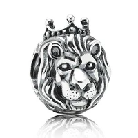 original moments animal king of the jungle lion beads charm fit pandora women 925 sterling silver bracelet bangle diy jewelry