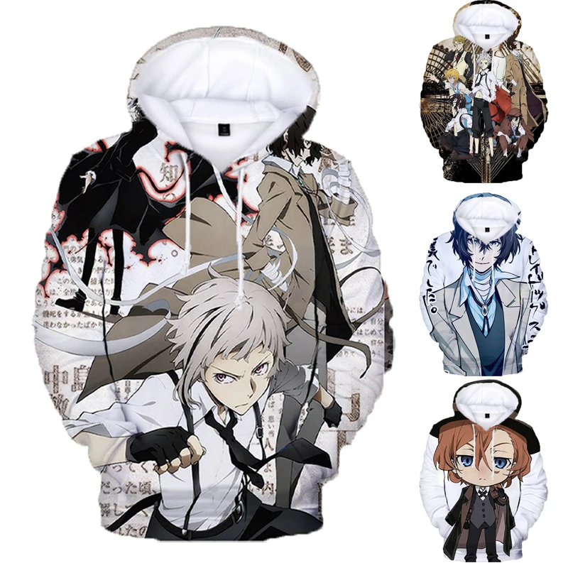 

2023 3D Print Anime Bungou Stray Dogs Hoodies Woman Man Hip Hop Sweatshirts Hooded Streetwear Couples Clothes