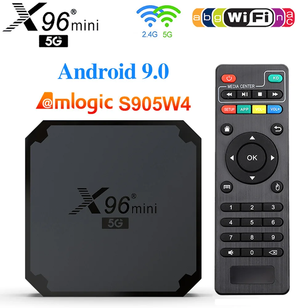 

2022 High Quality Smart Tv Box X96mini 5G Android 9.0 Amlogic S905W4 2.4G&5G Dual WiFi 4K TV BOX X96 mini Set Top Box