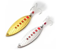 1pcs metal spinner spoon fishing lure 10g 15g goldsilver hard bait for trout pike pesca treble hook fishing tackle