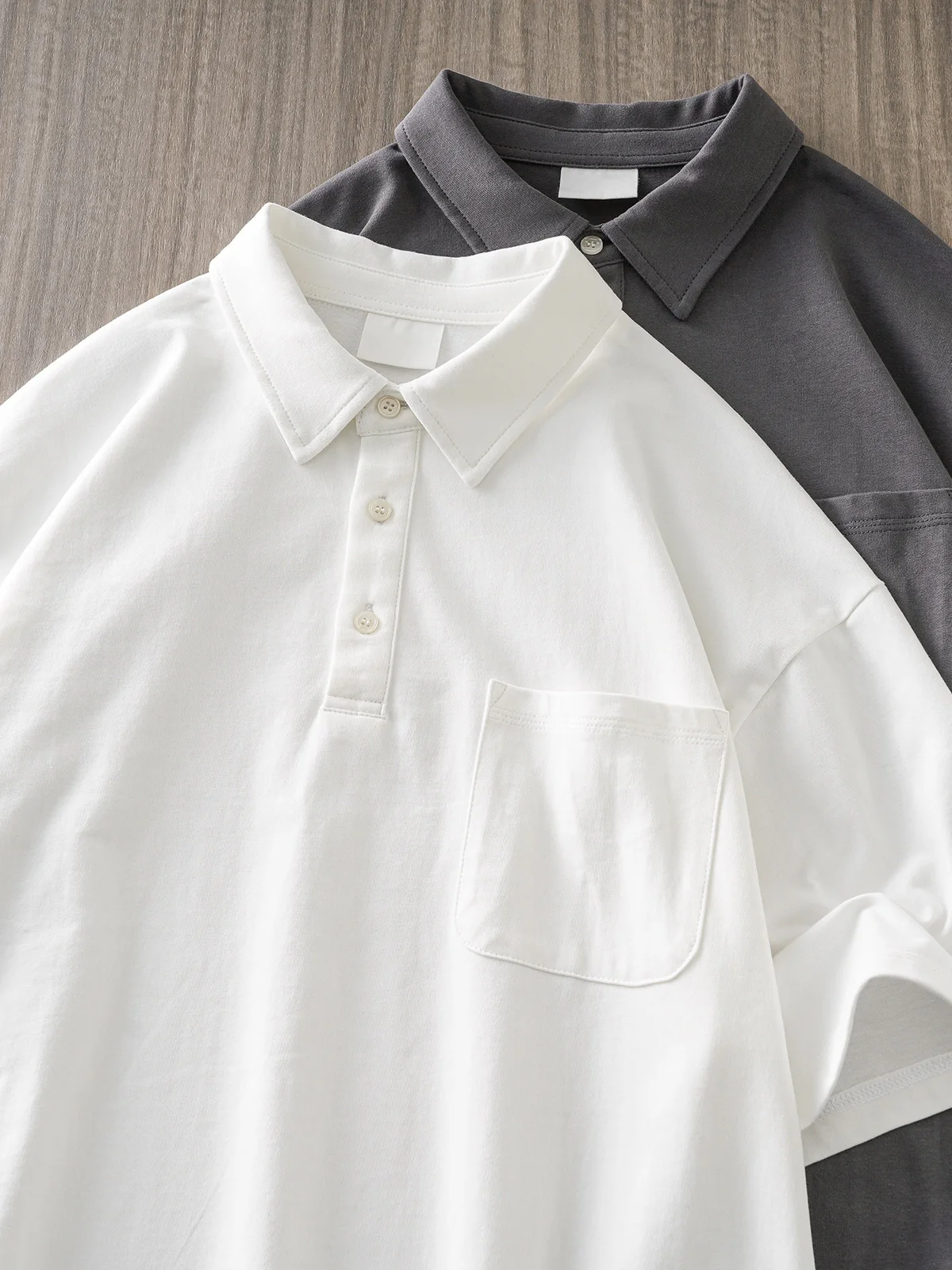 Тяжелые мужские рубашки-поло DUKEEN 260 г 100% хлопок 2024 летние белые футболки с