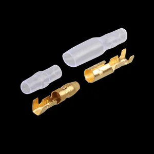 4.0 bullet terminal car electrical wire connector diameter 4mm pin set 50sets=200pcs Female + Male + Case Cold press terminal