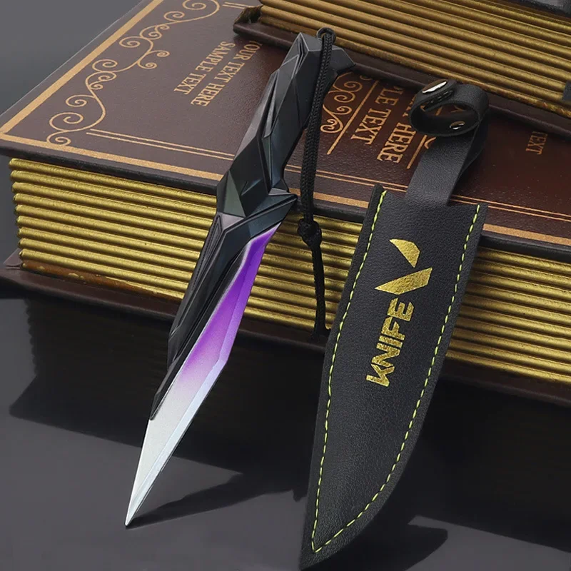 

Valorant Weapon Singularity Pocket Knife 18cm Melee Toy Kinve With Holster Uncut Safe Alloy Weapon Model Game Peripheral for Boy