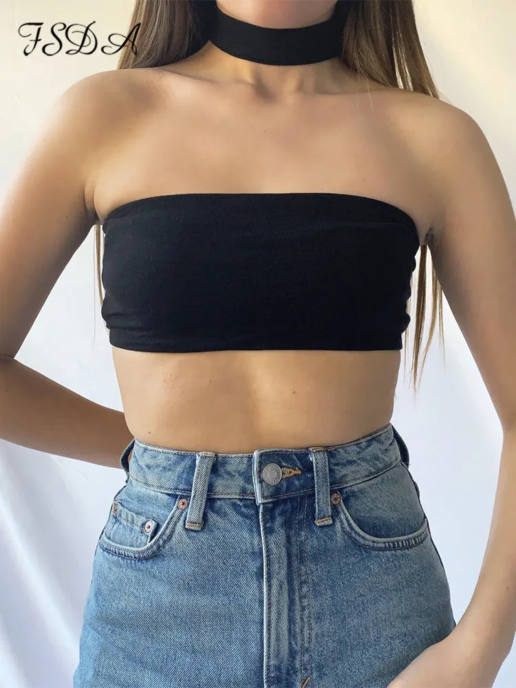 

FSDA Halter Neck Women Tank Tops Sexy Y2K Backless Sleeveless Crop Top Green 2022 Summer Off Shoulder Cami Casual Fashion