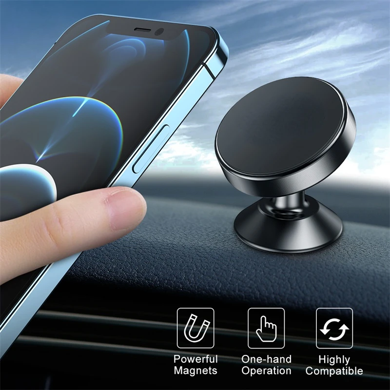 

Free Shipping For iPhone 12 mini 11 Pro Max X 6 7 8 Plus 10 Car Phone Holder Magnet Smartphone Stand GPS Support