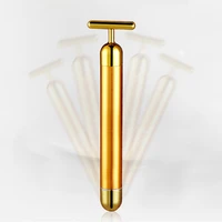 beauty stick 24k electric face lift stick gold stick t shaped facial massager lifting firming electric beauty instrument
