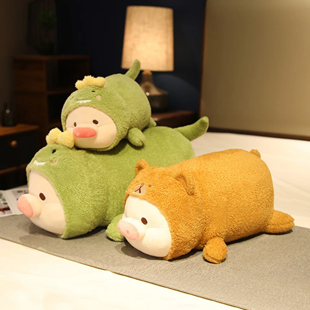

35cm/45cm/55cm Lovely Pig Cosplay Bear Dinosaur Doll Soft Stuffed Animals Plush Toy Girl Cuddly Baby Kawaii Birhtday Gift