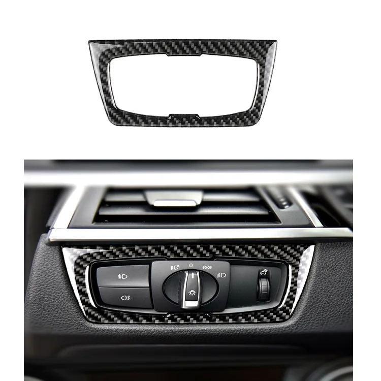 

Auto Headlight Switch Frame Interior Cover Trim Carbon Fiber Sticker for BMW F30 F31 F32 F33 F34 3Series 328i 325i 2012-2020