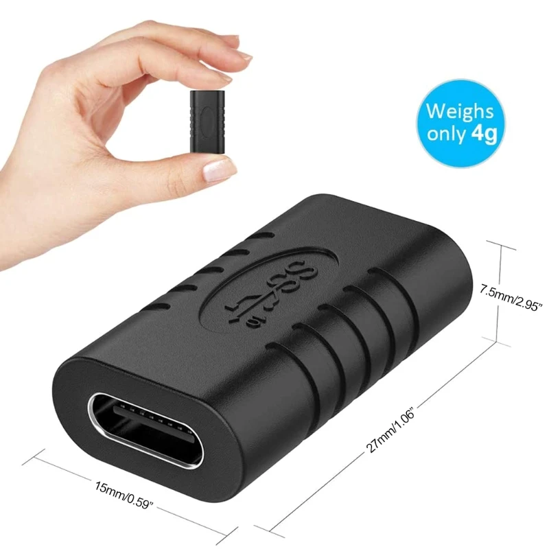 USB C-соединитель Адаптер Мама-мама 3 в упаковке Type C 1 удлинитель соединитель