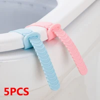 5pcs universal silicone hygienic bathroom toilet lid lifter closestool seat handle avoid touching wc cover