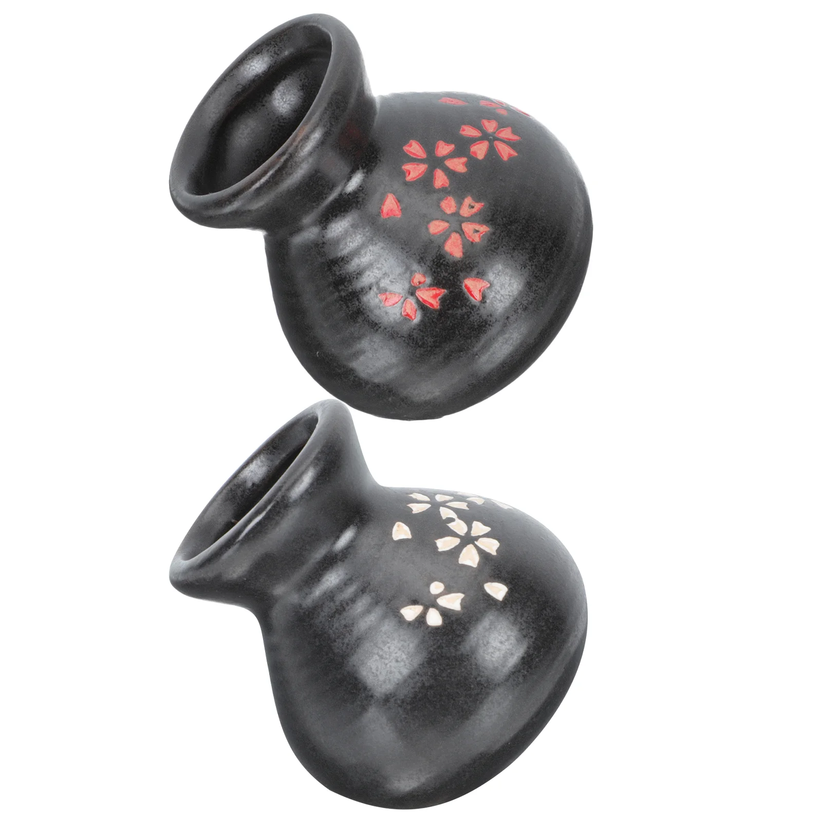 

2Pcs Japanese Sake Cups Toothpicks Holder Ceramic Sake Cups Desktop Floral Vase Sake Carafe Saki Bottle