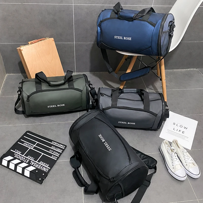 HEROIC KNIGHT Men Travel Outdoors Bag Suit Storage Large Capacity Luggage Handbag Waterproof Duffel Shoe Pocket Shoulder Mam Bag