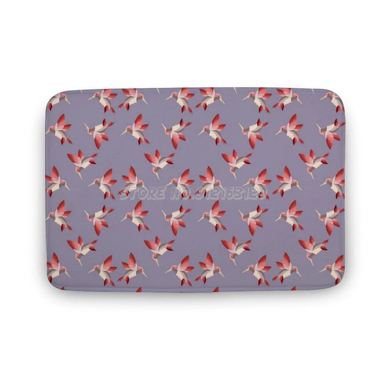 

Modern Hummingbird Blush Floor Mat Door Rug Home Floor Anti-slip Hallway Door Mats Hummingbird Hummingbird Pattern Red Hummingbi