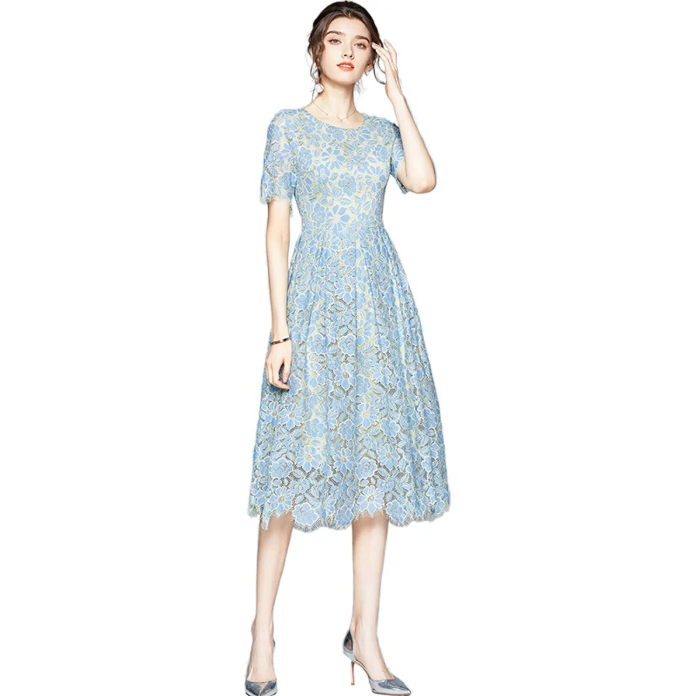 Женское кружевное платье с цветочным принтом | Женская одежда
