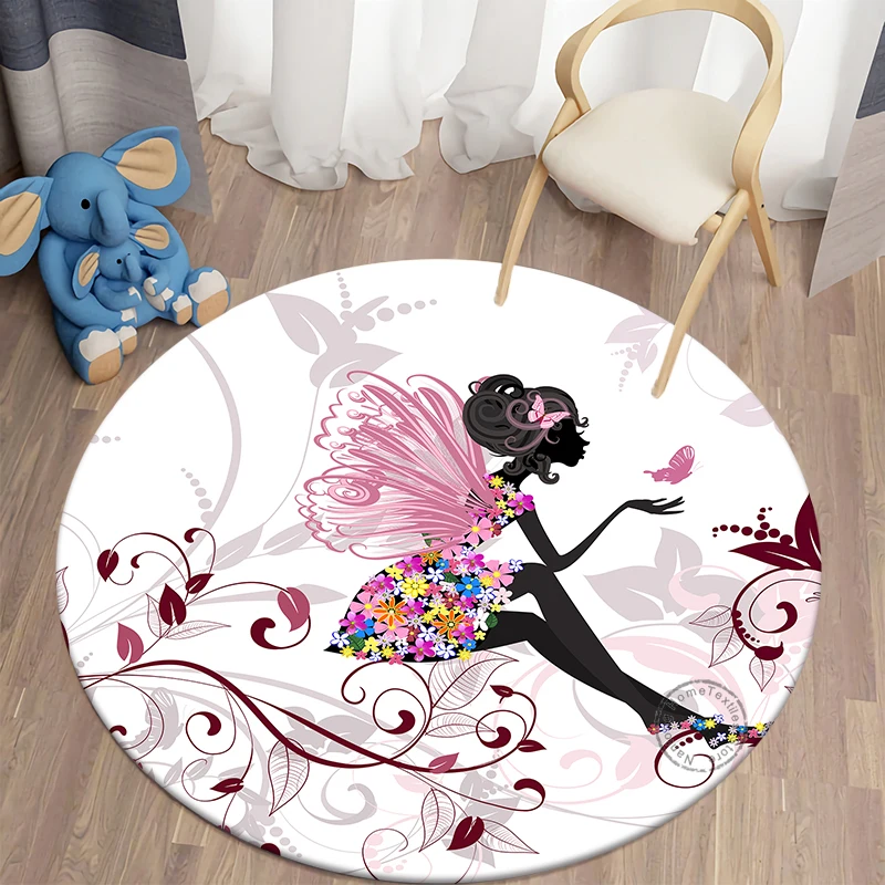 Круглый Детский ковер с принтом медведя коврики для гостиной спальни Домашний