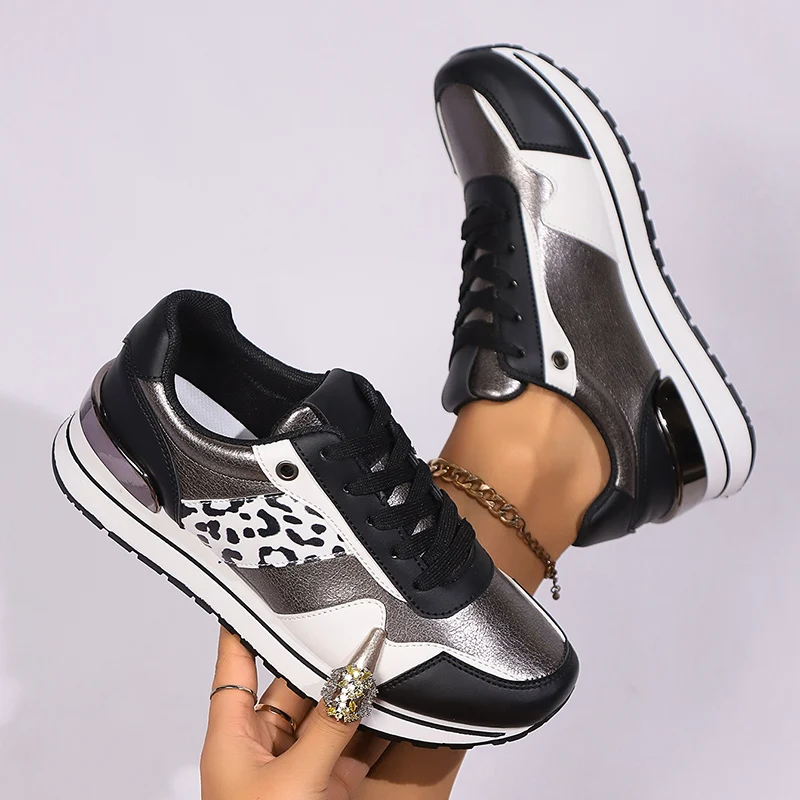 Женские кроссовки на платформе разных цветов модная леопардовая