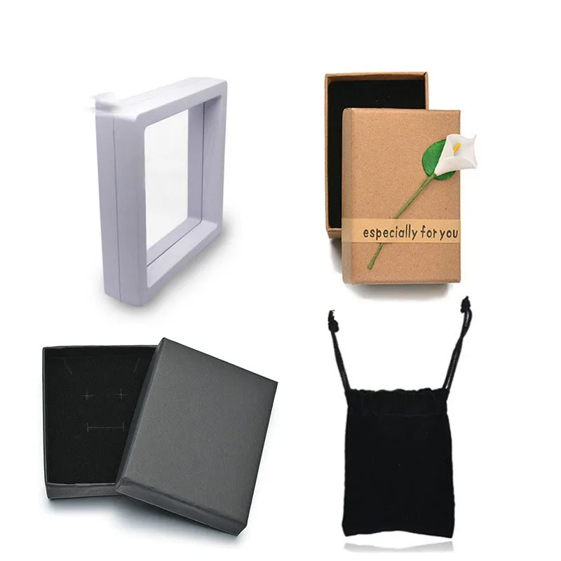 

Jewelry Gift Box Transparent Film Suspended Packaging Box Necklace Bracelet Ring Accessories Jewelry World Cover Packaging