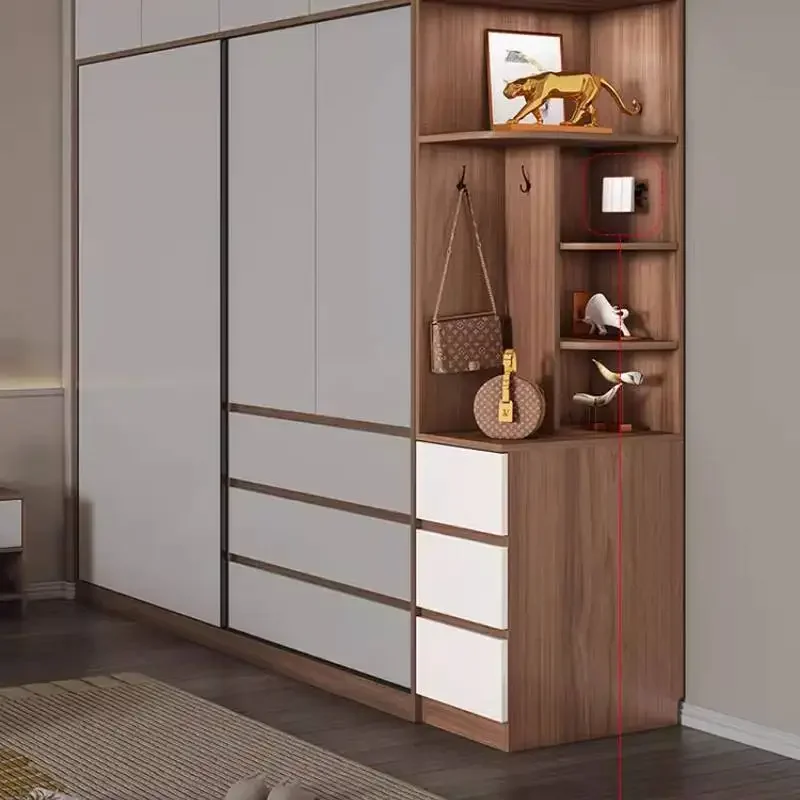 Полноразмерные деревянные шкафы ящики идеи домашний шкаф для спальни хранения