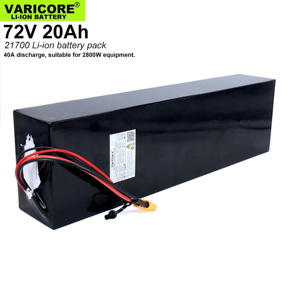 

72V 20Ah 20S5P 26700 Lifepo4 Battery Pack 20A Maximum 60A Balanced BMS for Electric Boat E-bike 58.4V Lawn mower XT60