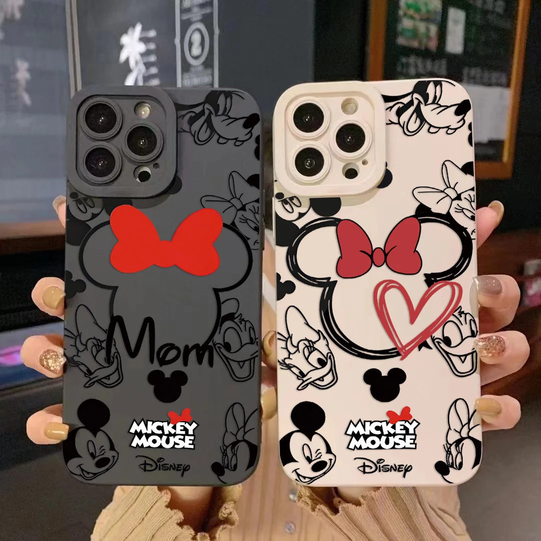New Cartoon Mickey Minnie Pupil Silicone Phone Case For Samsung A03 A10S A12 A13 A21S A22 A30 A31 A32 A42 A50 A51 A71 A72 4G 5G