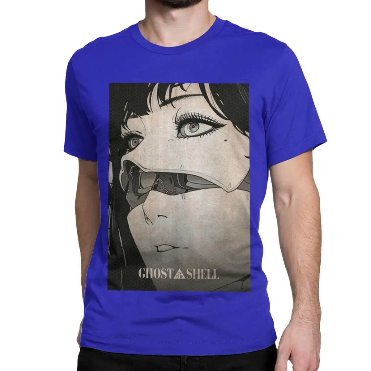 Ghost In The Shell Мужская женская футболка Забавная с коротким рукавом Футболка круглым