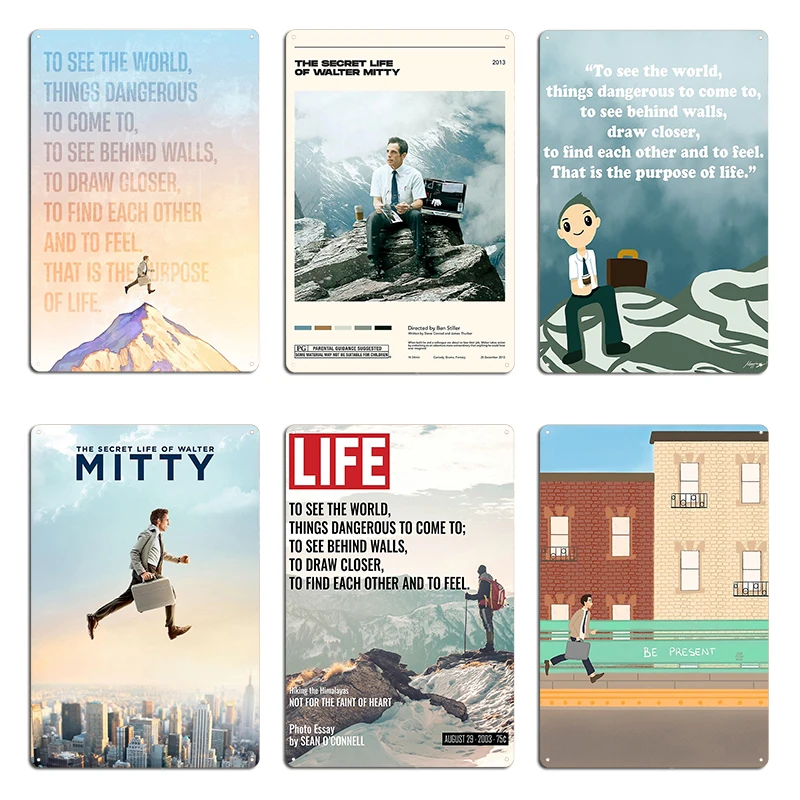 Walter Mitty Life Cover металлические вывески настенная пещера клубный бар