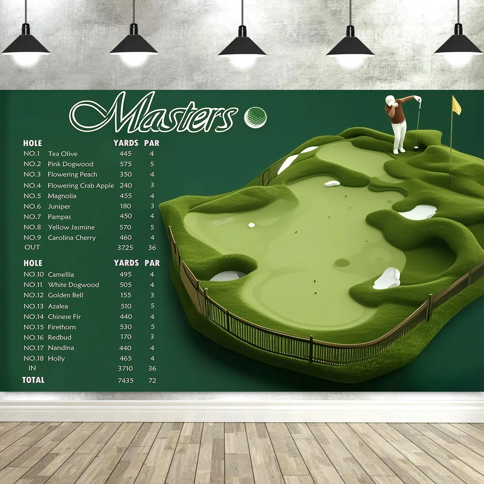 Фото Masters Golf Party Украшения Фон для фотосъемки Реквизит для фотостудии Баннер Скатерть №4