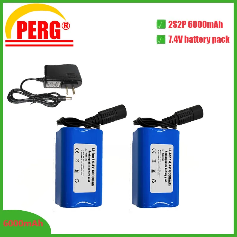 

7.4V 12000Mah 6000Mah Battery For T188 T888 2011-5 V007 C18 H18 So on Remote Control RC Fishing Bait Boat Parts 1/3pcs