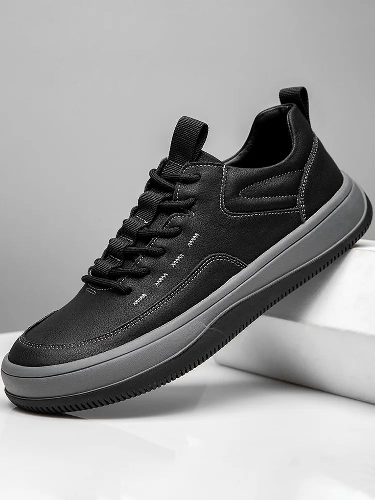 Повседневные кроссовки из натуральной кожи. Мужские дышащие весны и осени 2023.