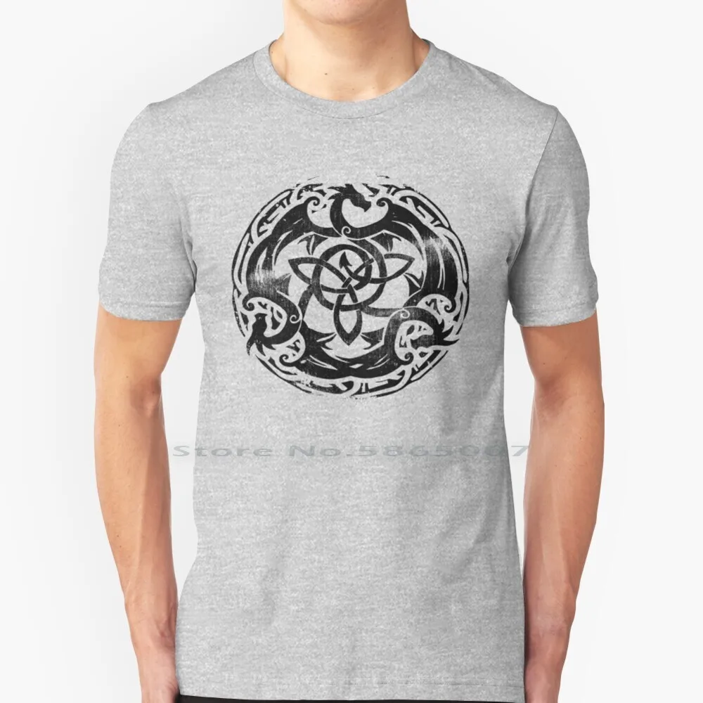 

Футболка с принтом ирландского дракона и узлов, круг, Ирландия, гаелик, 100% хлопок, цитаты по мотивам Ирландии, символ слова, ирландский симво...