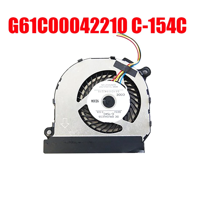Вентилятор ЦП для ноутбука Toshiba G61C00042210 C-154C DC5V 0.32A Новый