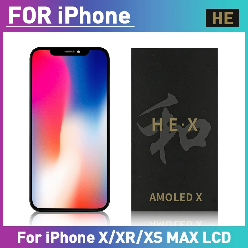 HE OLED For iPhone Xs Max Lcd Display Digitizer Assembly Touch Screen Replacement Parts LCD + Gifts