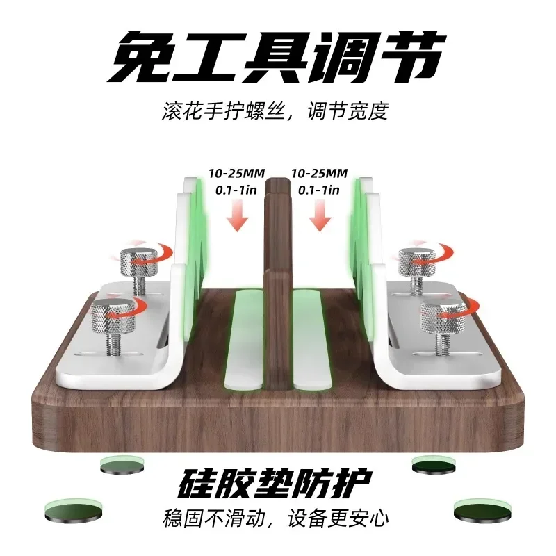 Подставка для ноутбука Вертикальный кронштейн Основание из орехового дерева на