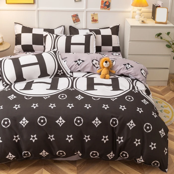 

Geometric 4pcs Girl Boy Kid Bed Cover Set Duvet Cover Adult Child Bed Sheets And Pillowcases Comforter Bedding Set 2TJ-61006