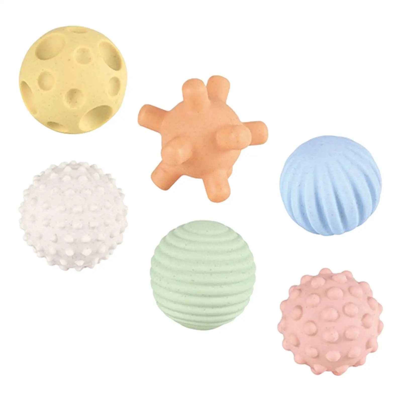 

6 Pieces Soft Sensory Toy Balls, Baby Bath Toy, Party Favor, Touch Hand Ball, Grasp Toy, Beach Ball for 6 to 12 Months