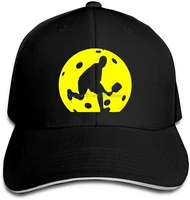womens and mens baseball cap pickleball player silhouette cotton trucker hat adjustable retro sports fan caps black
