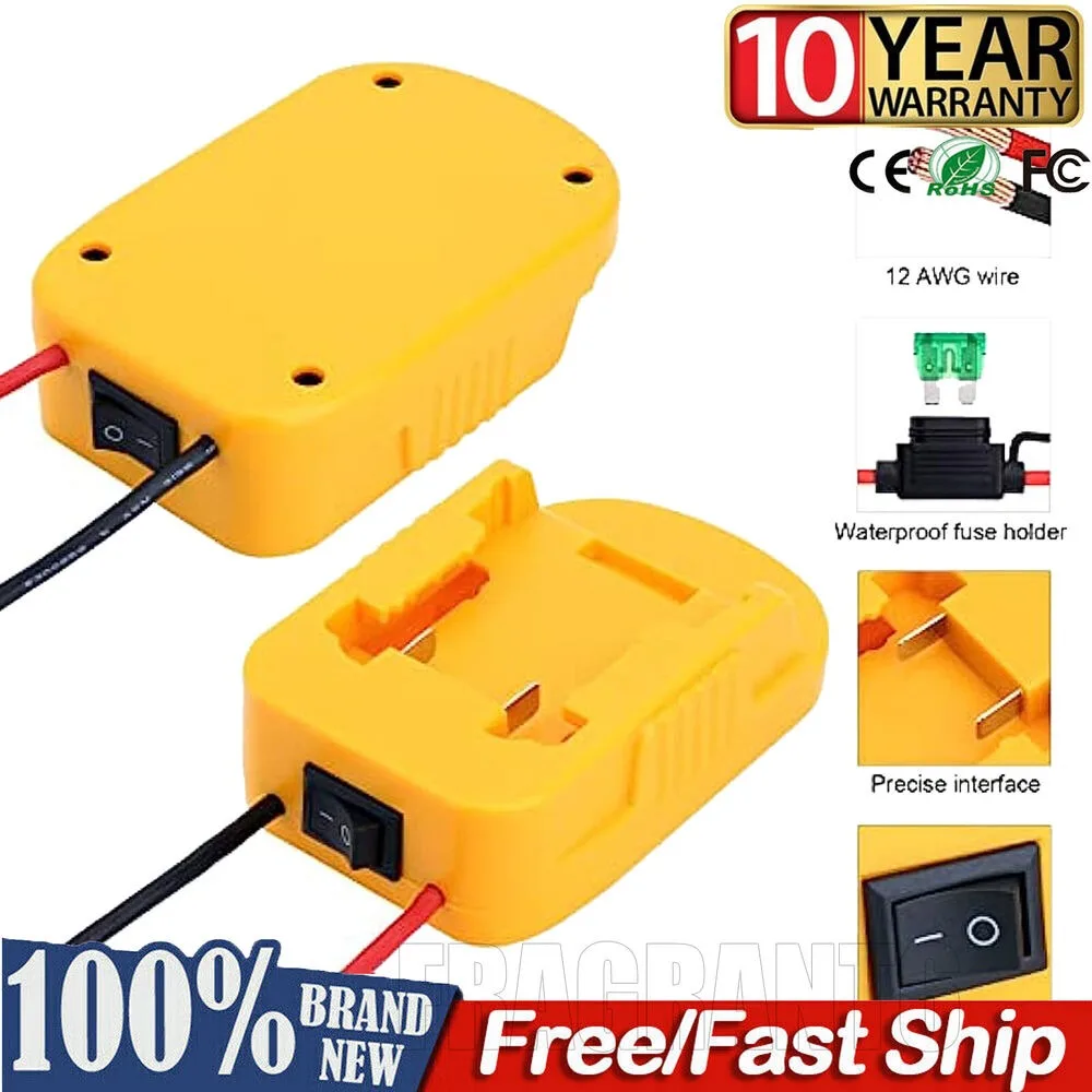Adapter Compatible With Dewalt 20v Max Battery With Fuses & 