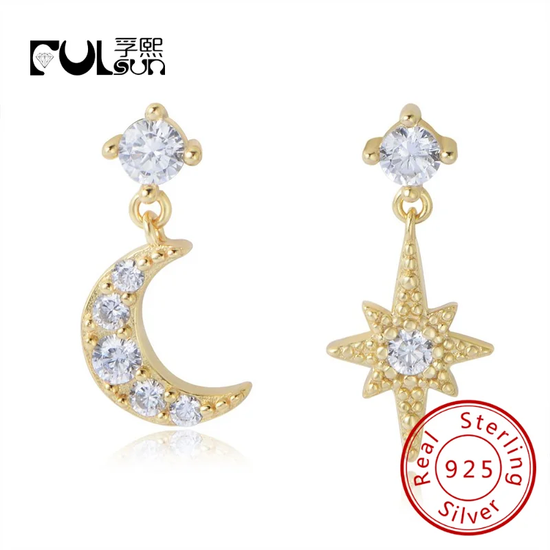 

Dangle star moon Earrings New design women minimalist fashion earrings