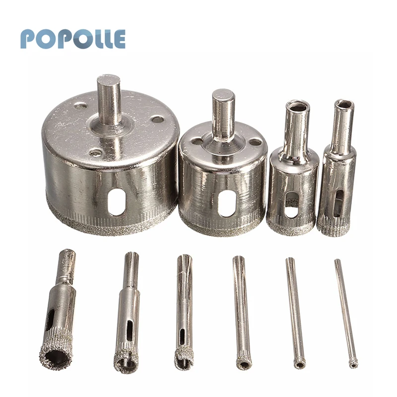 

Набор корончатых сверел из быстрорежущей стали с алмазным покрытием, 3-50 мм, 10 шт.