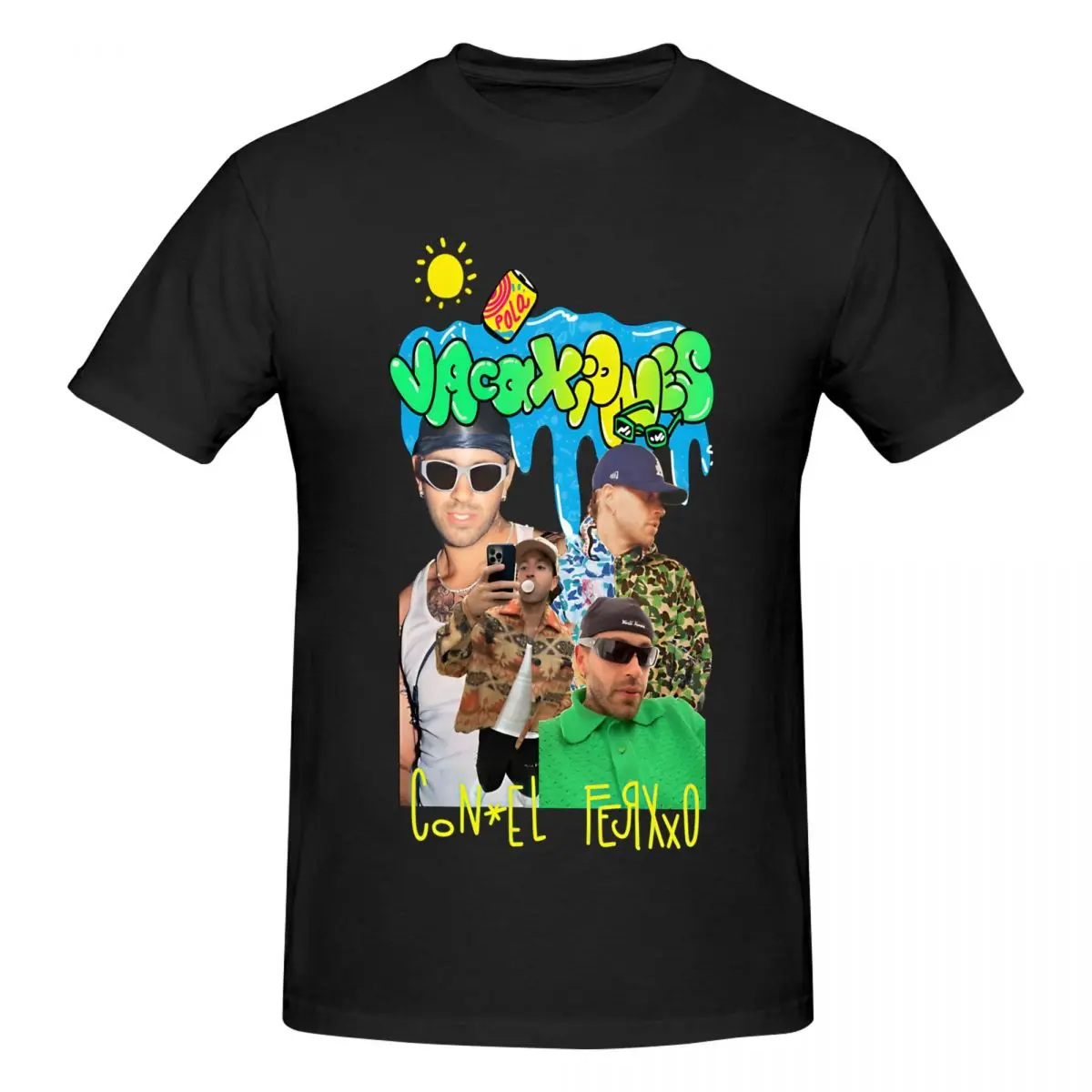 Забавная Мужская Ретро-футболка VACAXIONES из 100% хлопка футболка с коротким рукавом и