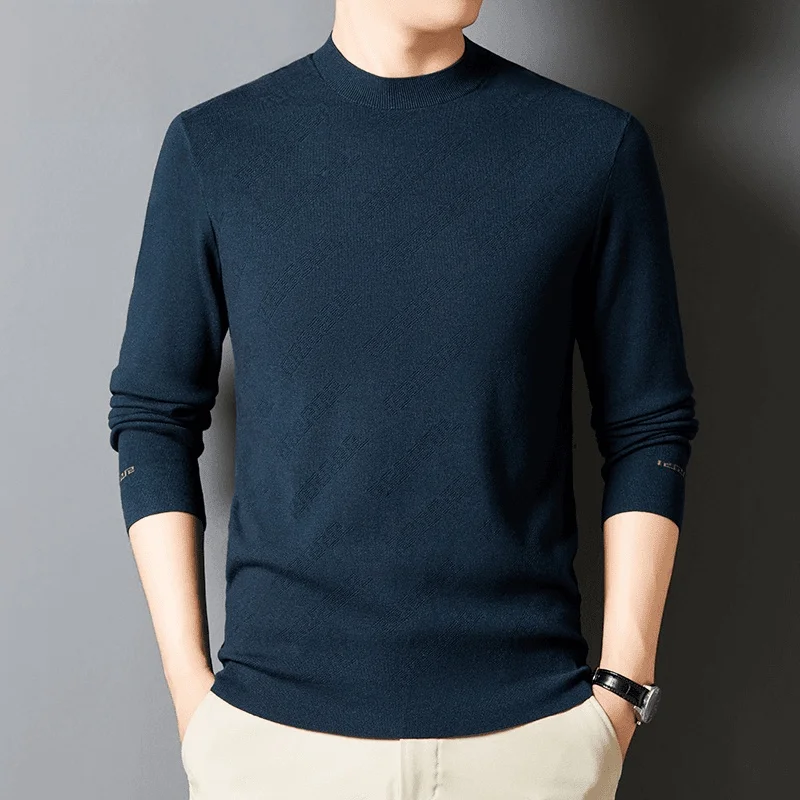 Pierre Cardin Высококачественный мужской шерстяной свитер на весну и осень однотонный