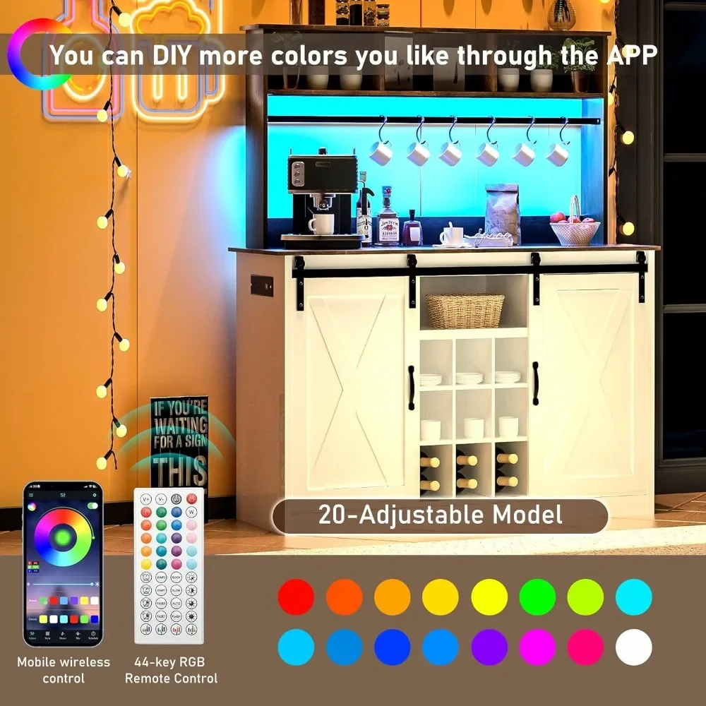 Семейная кофейная балка с 60000 цветными лампами розетка 6 футов 7 крючков подставка