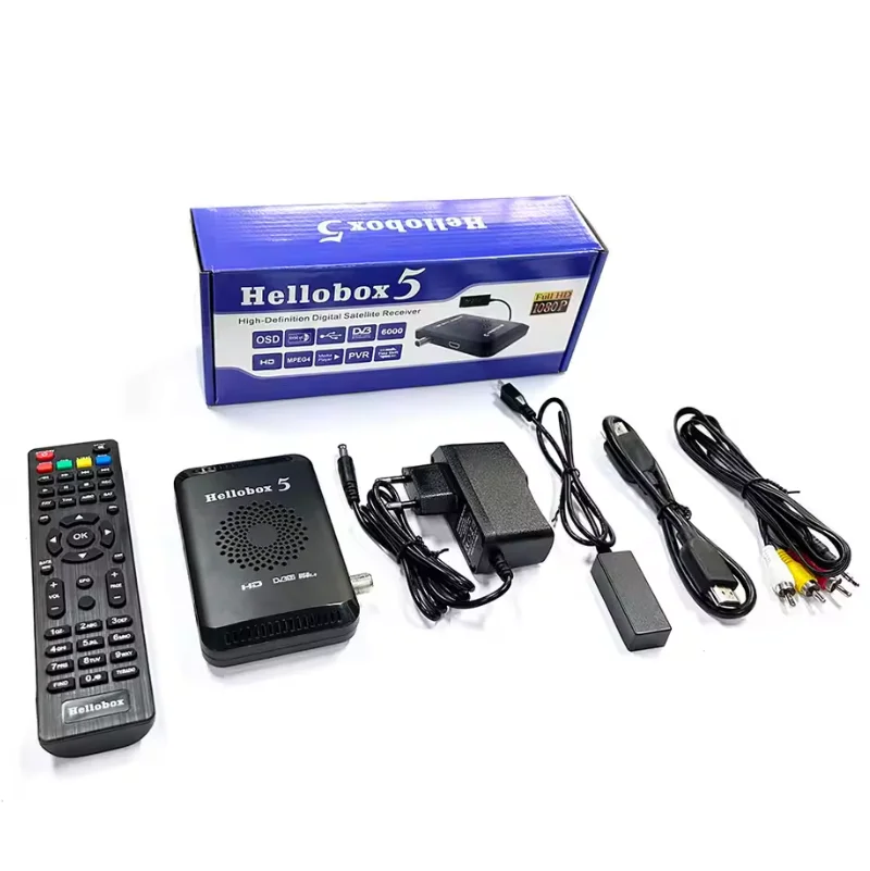 Фото Новый ресивер Hellobox 5 DVB-T2 DVB-S2 Combo для спутникового телевидения, тюнер STB с поддержкой воспроизведения ТВ на телефоне, цифровой смарт-декодер DVB-S2X H.265 №3