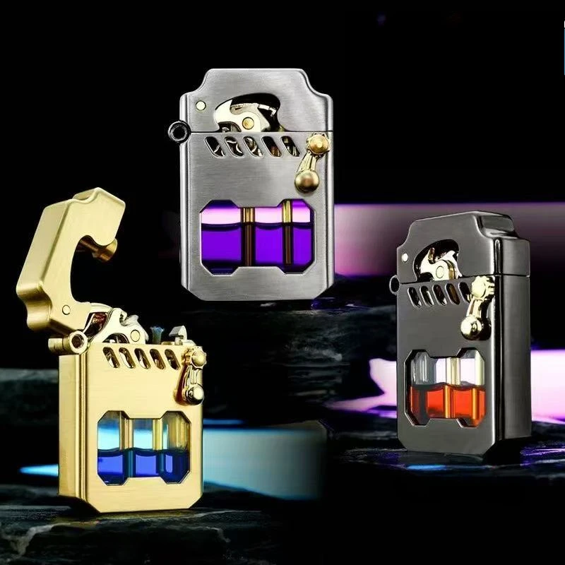 Фото Новинка 202, керосиновая зажигалка Zorro Cyber Mecha, прозрачная контейнер-рокер, крутая классическая мужская зажигалка Torrens Tide, оптовая продажа №3