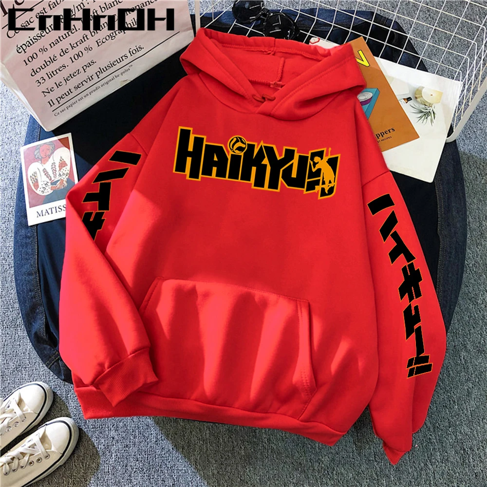 Худи мужское с японским аниме принтом манги Haikyuu новая модная толстовка флисовые