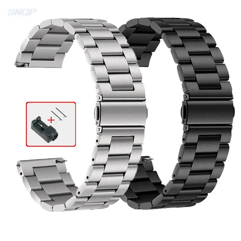 

18 20mm 22mm 24mm Strap for Samsung Galaxy Watch 4 5 Pro S3 42mm 46mm Stainless Steel Bracelet Band Huawei GT 3/2/2e Amazfit GTR