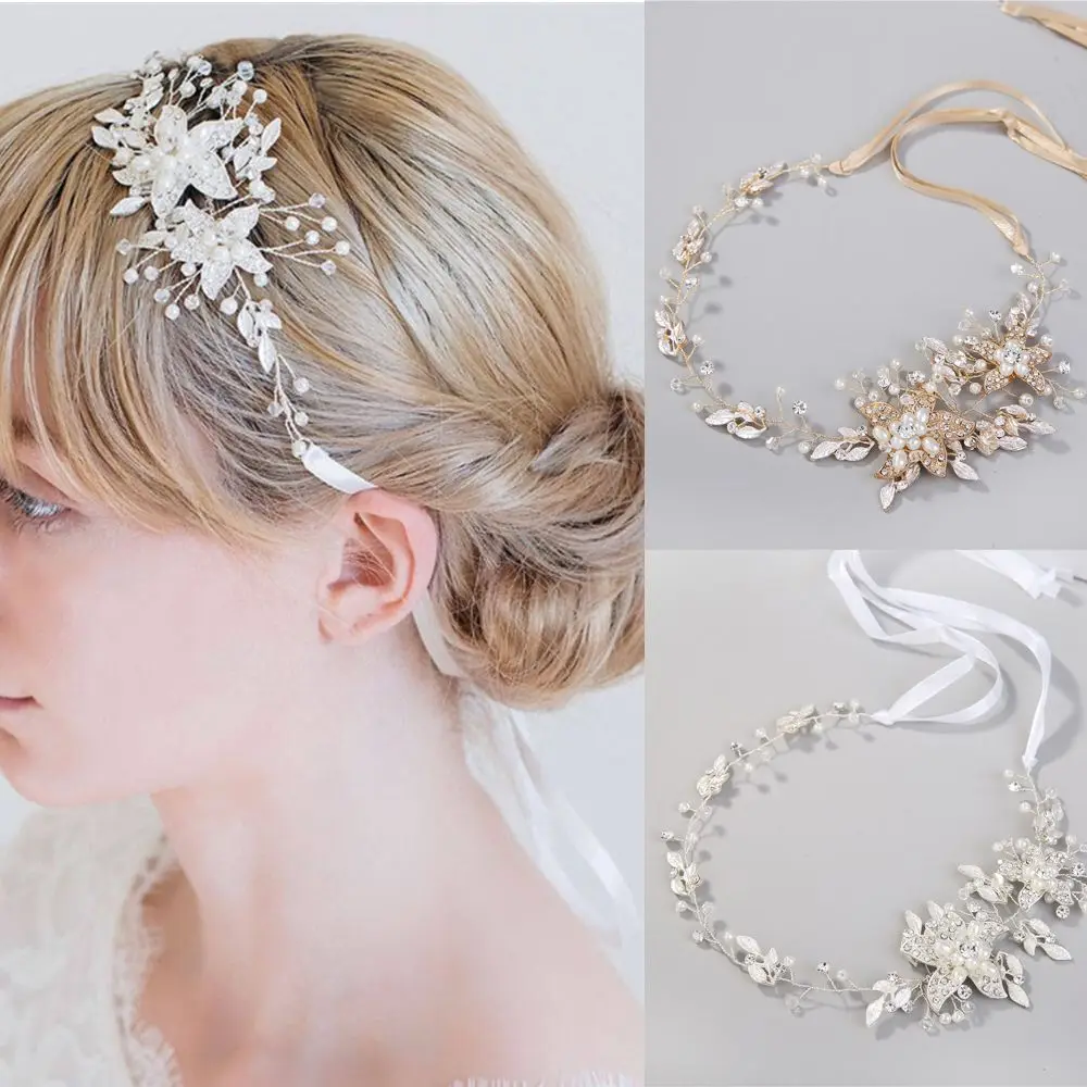 

Fashion Wedding Bridal Jewelry Bridesmaid Crystal Flower Hair Combs Headband Hair Ornaments Leaf Tiara