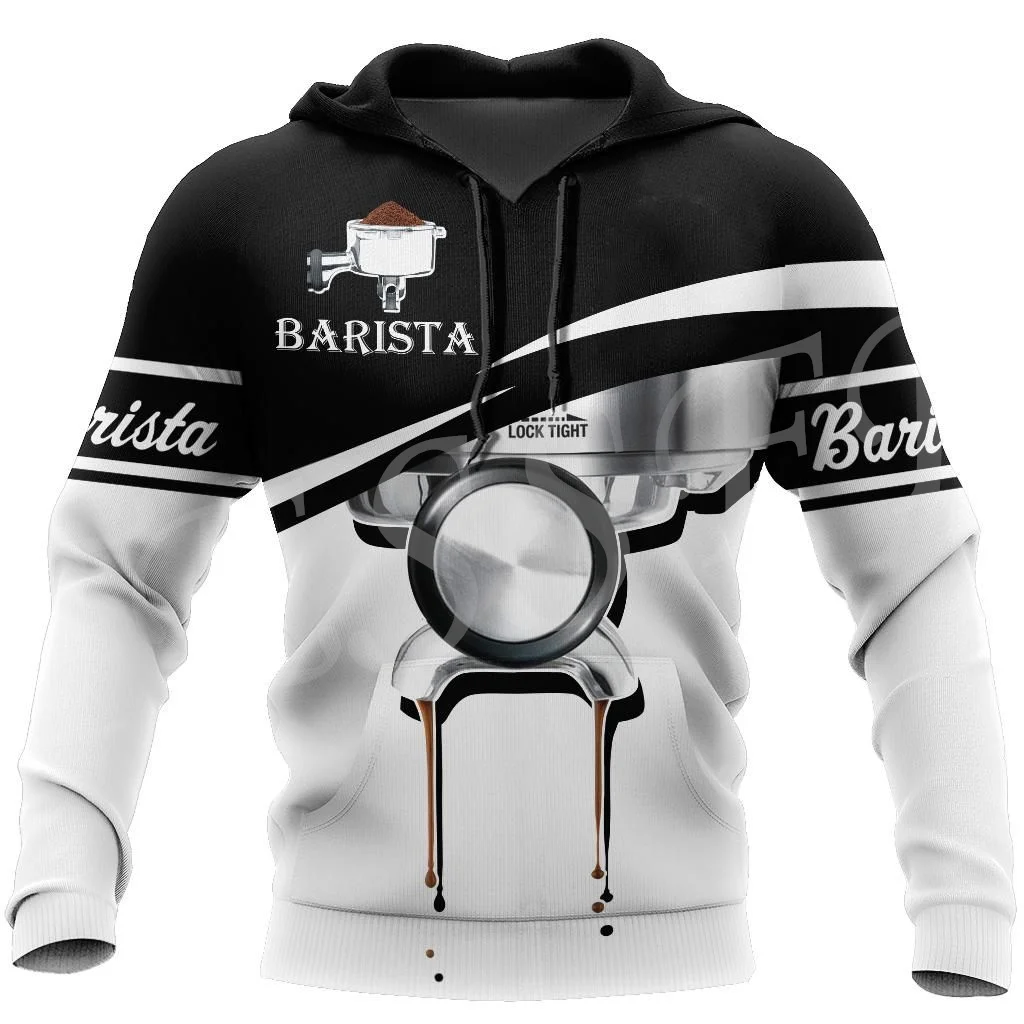 

Custom Name Worker Coffee Barista Cosplay Tattoo Retro Pullover Tracksuit 3DPrint Unisex Harajuku Funny Casual Jacket Hoodies X4