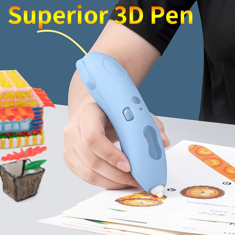 

Superior PCL Filament 3D Pen Kit Low Temperature Safe DIY Drawing 3D Printing Pen USB Charge for Girls Kids Gifts Toy